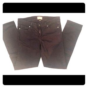Burgundy and black  leopard straight leg jeans